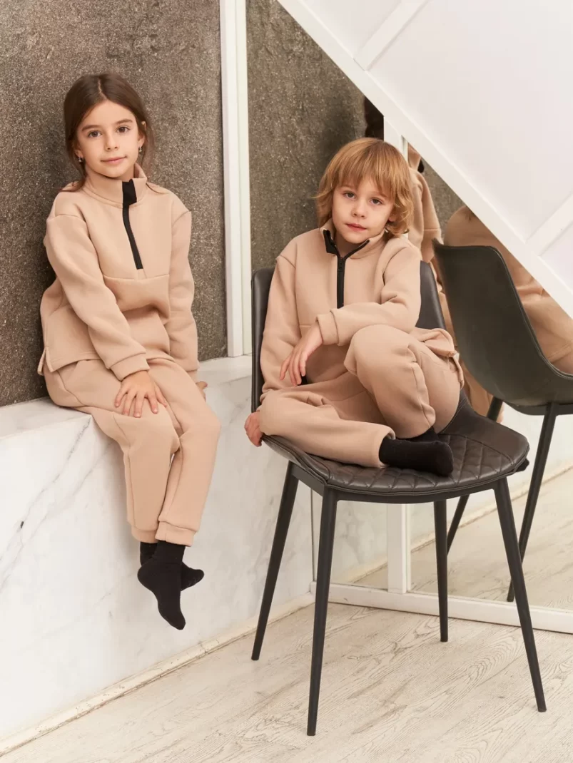 Костюм футер начес бежевый Style